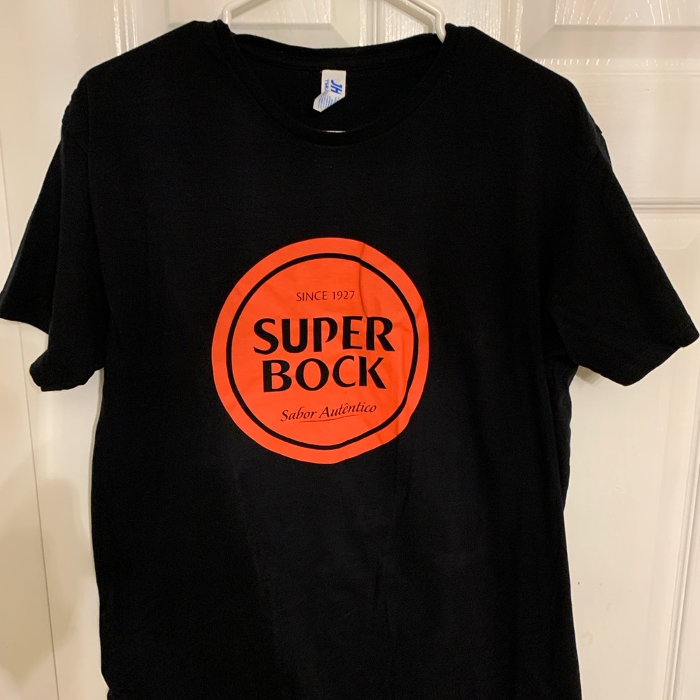 Super Bock Beer from Portugal Black T-Shirt